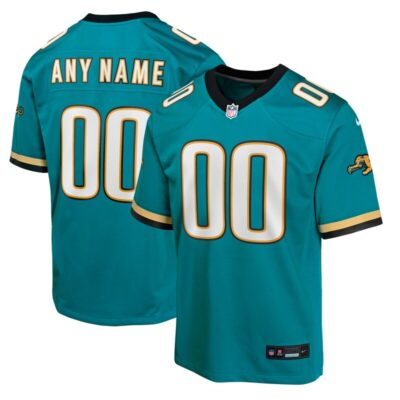 Jacksonville Jaguars Youth Prowler Throwback Custom Game Jersey - Teal