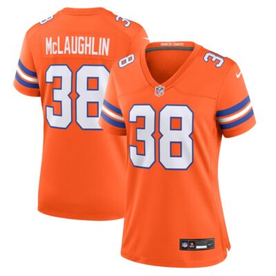 Jaleel McLaughlin Denver Broncos Women Mile High Collection 1977 Throwback Player Game Jersey - Orange