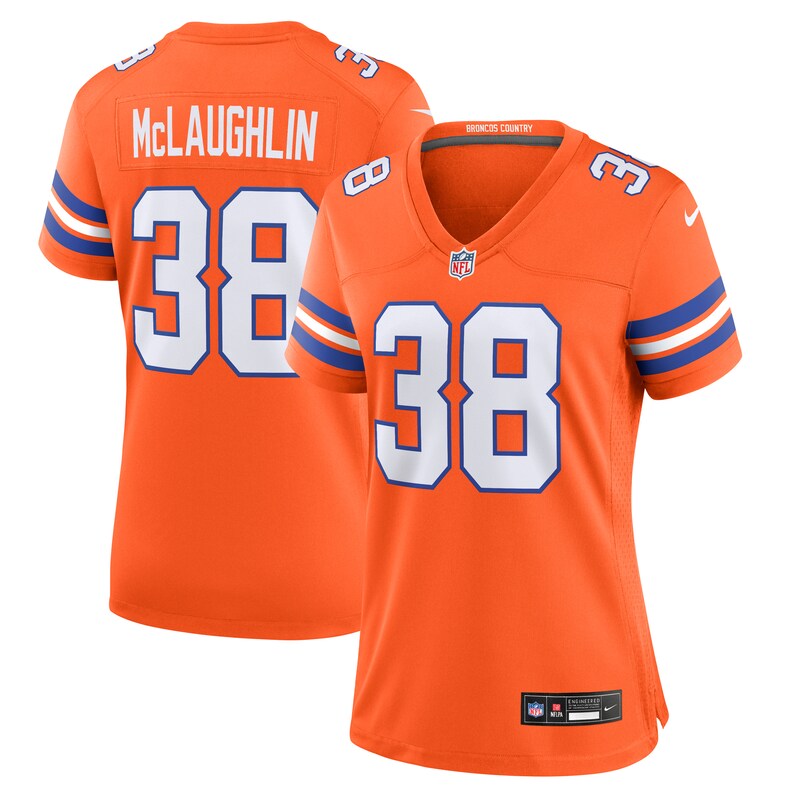 Jaleel McLaughlin Denver Broncos Women Mile High Collection 1977 Throwback Player Game Jersey - Orange