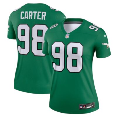 Jalen Carter Philadelphia Eagles Women Alternate Legend Player Performance Top - Kelly Green