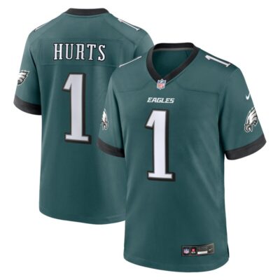 Jalen Hurts Philadelphia Eagles Team Game Jersey - Midnight Green