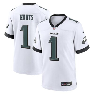 Jalen Hurts Philadelphia Eagles White Game Jersey - White