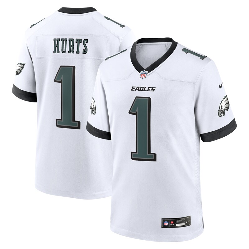 Jalen Hurts Philadelphia Eagles White Game Jersey - White