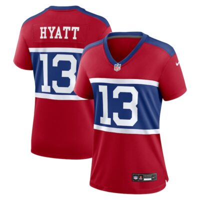 Jalin Hyatt New York Giants Women Alternate Player Game Jersey - Century Red