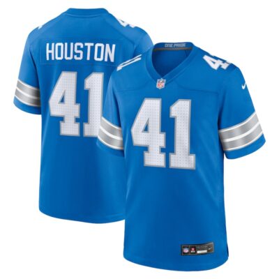 James Houston Detroit Lions Team Game Jersey - Blue