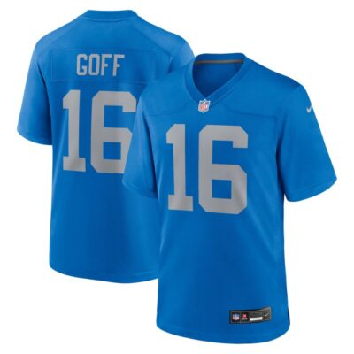 Jared Goff Detroit Lions Alternate Game Jersey - Blue