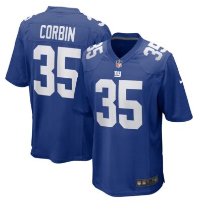 Jashaun Corbin New York Giants Team Game Jersey - Royal