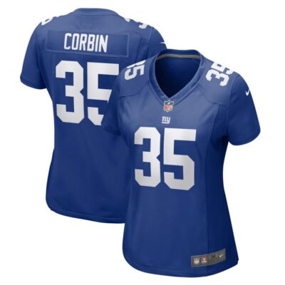 Jashaun Corbin New York Giants Women Team Game Jersey - Royal