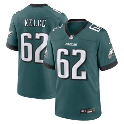 Jason Kelce Philadelphia Eagles Team Game Jersey - Midnight Green