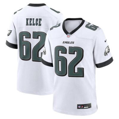 Jason Kelce Philadelphia Eagles White Game Jersey - White