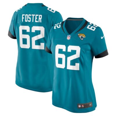 Javon Foster Jacksonville Jaguars Women Game Jersey - Teal