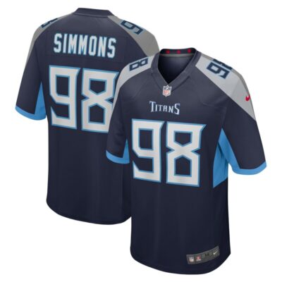 Jeffery Simmons Tennessee Titans Youth Team Game Jersey - Navy