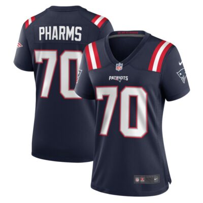 Jeremiah Pharms Jr. New England Patriots Women Team Game Jersey - Navy