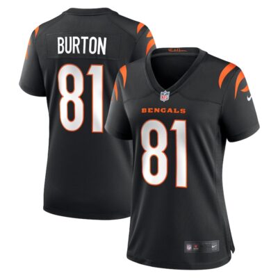 Jermaine Burton Cincinnati Bengals Women Game Jersey - Black