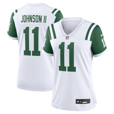 Jermaine Johnson II New York Jets Women Classic Alternate Player Game Jersey - White