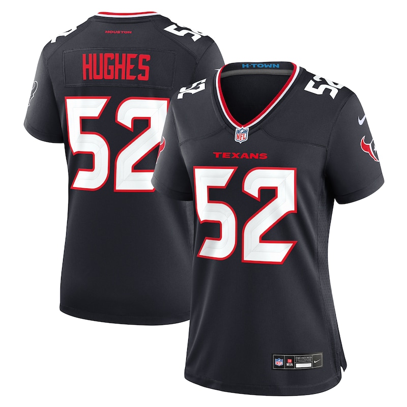Jerry Hughes Houston Texans Women Team Game Jersey - Navy