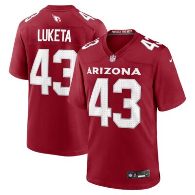 Jesse Luketa Arizona Cardinals Team Game Jersey - Cardinal