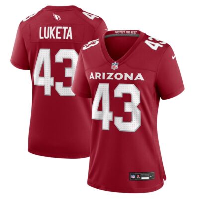 Jesse Luketa Arizona Cardinals Women Game Jersey - Cardinal