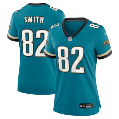 Jimmy Smith Jacksonville Jaguars Women Prowler Throwback Retired Player Game Jersey - Teal