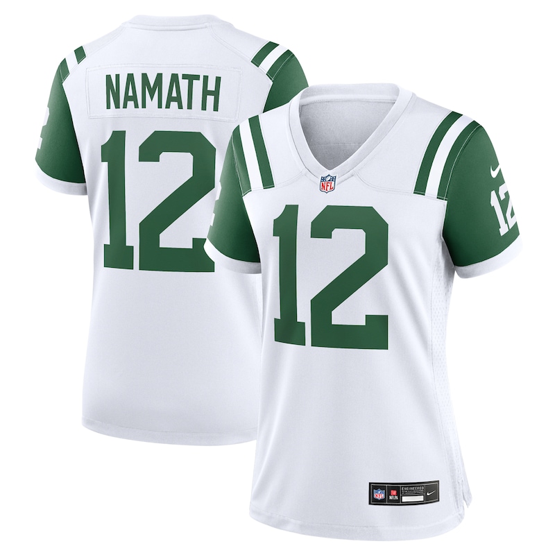 Joe Namath New York Jets Women Classic Alternate Retired Player Game Jersey - White