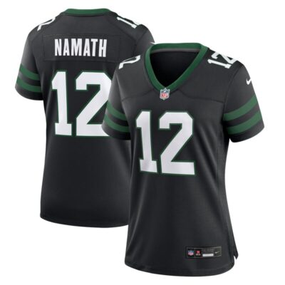 Joe Namath New York Jets Women Retired Player Alternate Game Jersey - Legacy Black