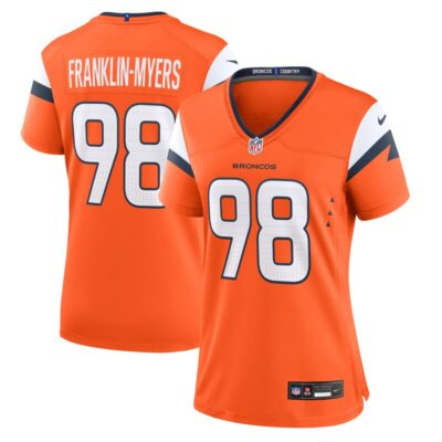 John Franklin-Myers Denver Broncos Women Team Game Jersey - Orange