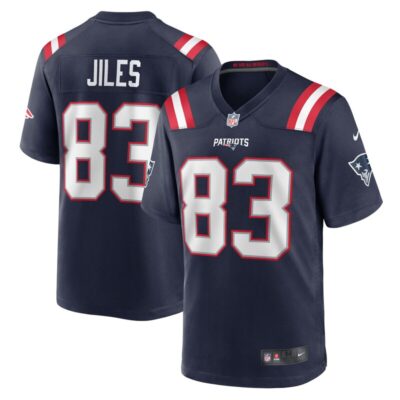 John Jiles New England Patriots Team Game Jersey - Navy