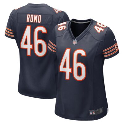 John Parker Romo Chicago Bears Women Team Game Jersey - Navy