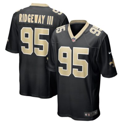 John Ridgeway III New Orleans Saints Game Jersey - Black