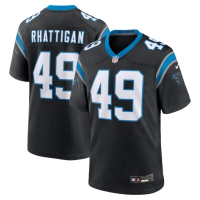 Jon Rhattigan Carolina Panthers Game Jersey - Black