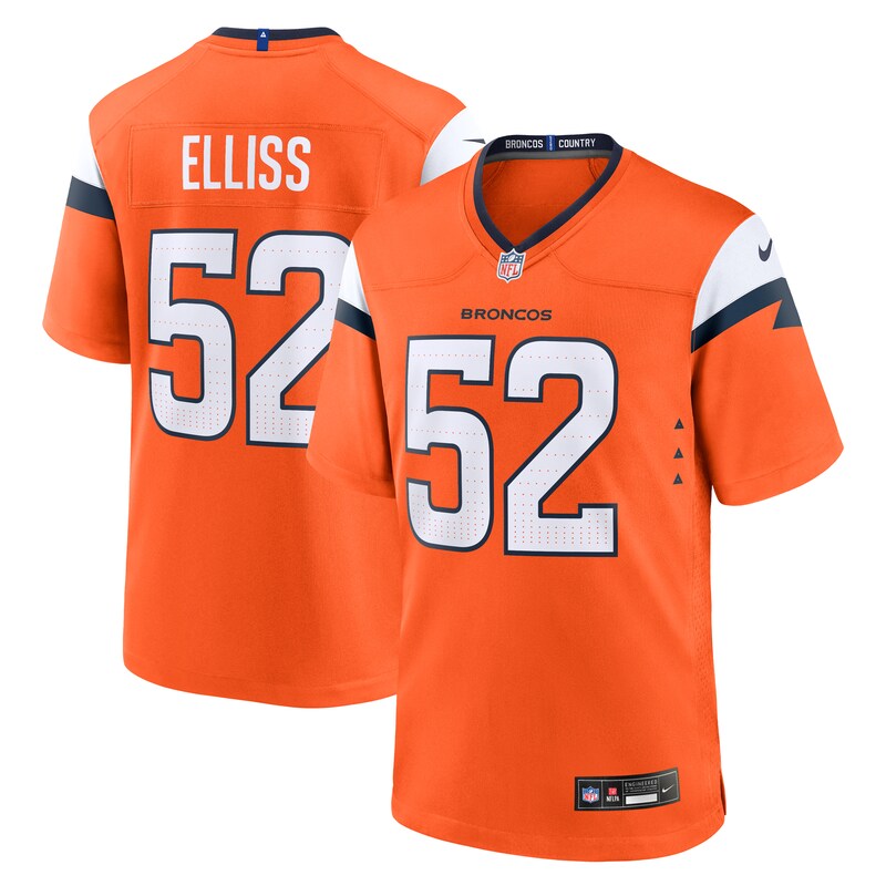 Jonah Elliss Denver Broncos Team Game Jersey - Orange