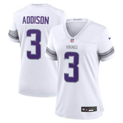 Jordan Addison Minnesota Vikings Women Alternate Game Player Jersey - White