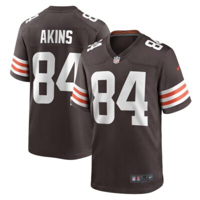 Jordan Akins Cleveland Browns Game Player Jersey - Brown