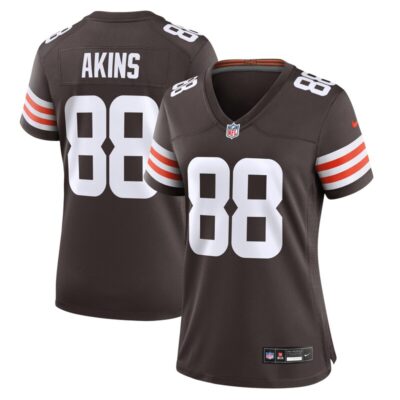 Jordan Akins Cleveland Browns Women Game Jersey - Brown