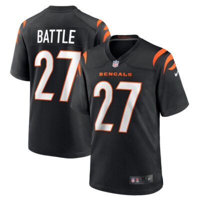 Jordan Battle Cincinnati Bengals Team Game Jersey - Black