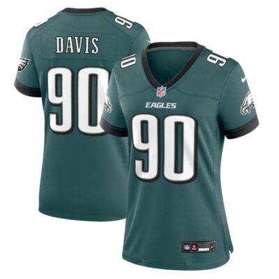 Jordan Davis Philadelphia Eagles Women Team Game Jersey - Midnight Green