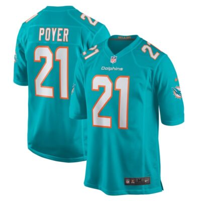 Jordan Poyer Miami Dolphins Game Jersey - Aqua