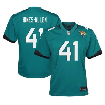 Josh Hines-Allen Jacksonville Jaguars Youth Team Game Jersey - Teal