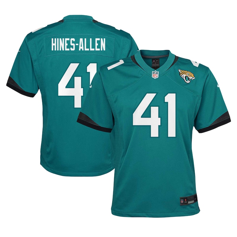 Josh Hines-Allen Jacksonville Jaguars Youth Team Game Jersey - Teal