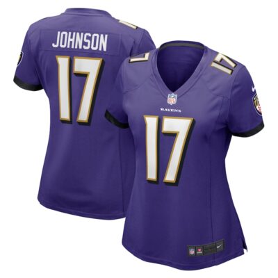 Josh Johnson Baltimore Ravens Women Game Jersey - Purple