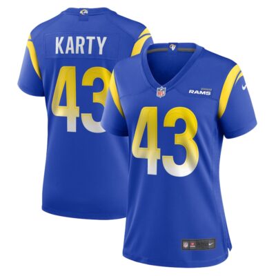 Joshua Karty Los Angeles Rams Women Game Jersey - Royal