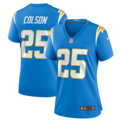 Junior Colson Los Angeles Chargers Women Game Jersey - Powder Blue