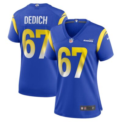Justin Dedich Los Angeles Rams Women Game Jersey - Royal