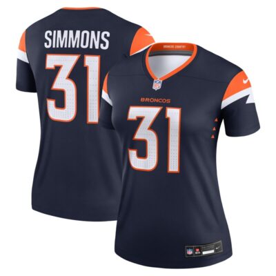 Justin Simmons Denver Broncos Women Alternate Legend Player Performance Top - Navy
