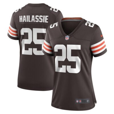 Kahlef Hailassie Cleveland Browns Women Team Game Jersey - Brown