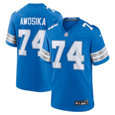 Kayode Awosika Detroit Lions Team Game Jersey - Blue