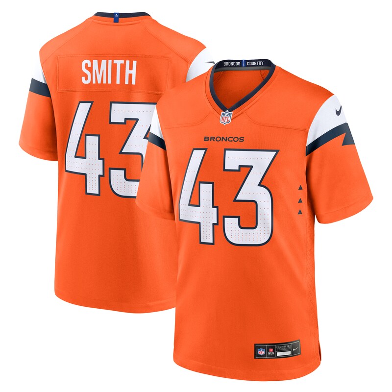 Keidron Smith Denver Broncos Team Game Jersey - Orange
