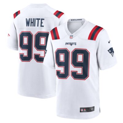 Keion White New England Patriots Game Jersey - White