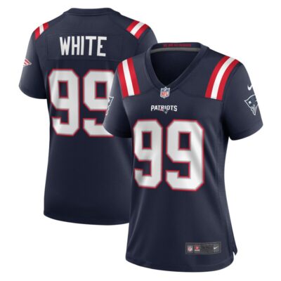 Keion White New England Patriots Women Team Game Jersey - Navy