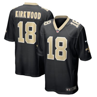 Keith Kirkwood New Orleans Saints Team Game Jersey - Black